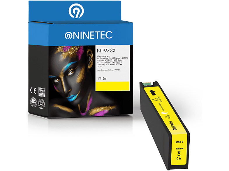 NINETEC 973 X Tintenpatrone yellow (F6T83AE) | SATURN