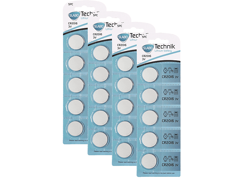 - Batterie 3.0V Knopfzellen SLABO - CR2016 20er-Pack Lithium | Li-Ion Armbanduhr Knopfzellen für – CR-2016 Batterien