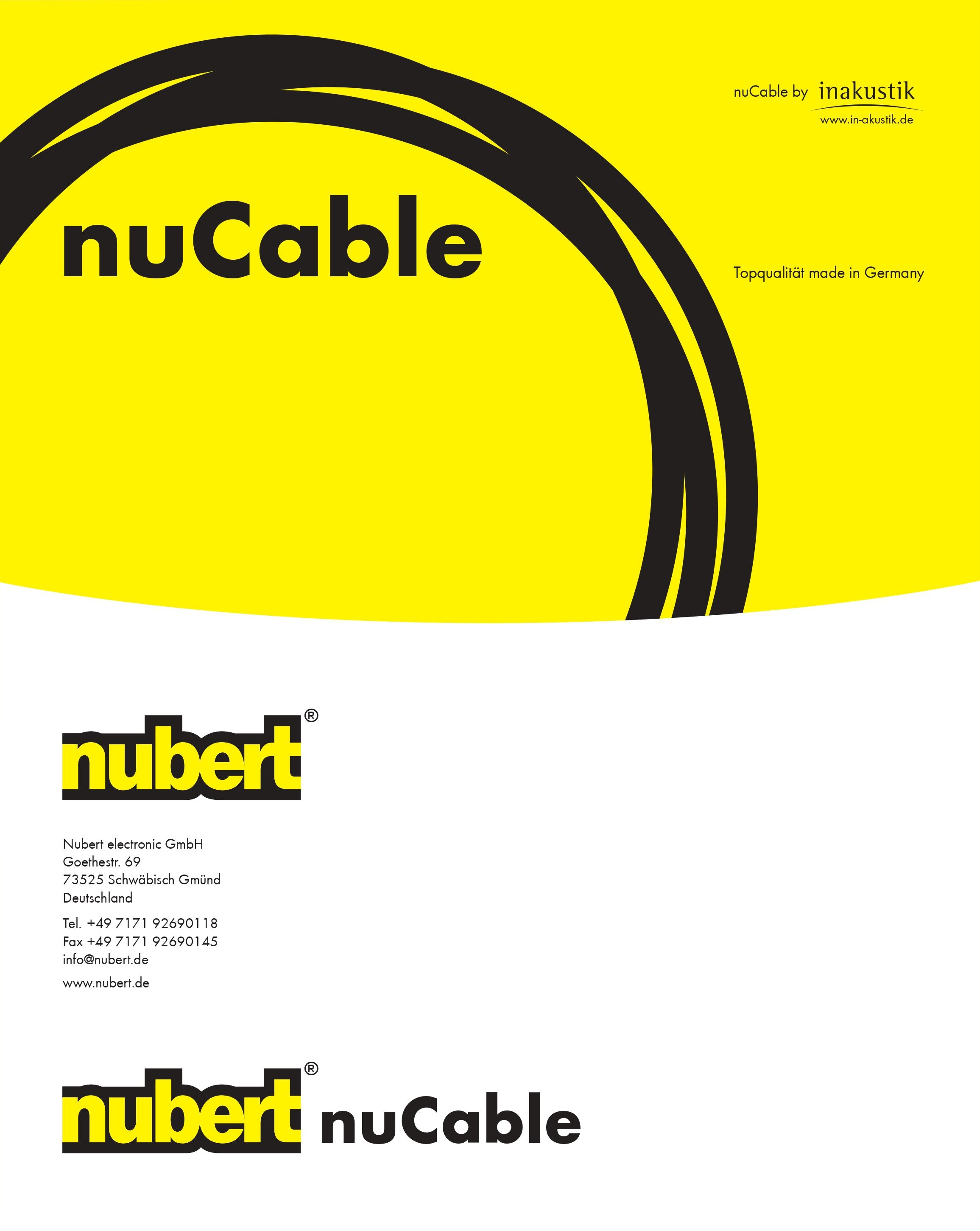 Schwarz nuCable Exklusiv Lautsprecherkabel, NUBERT