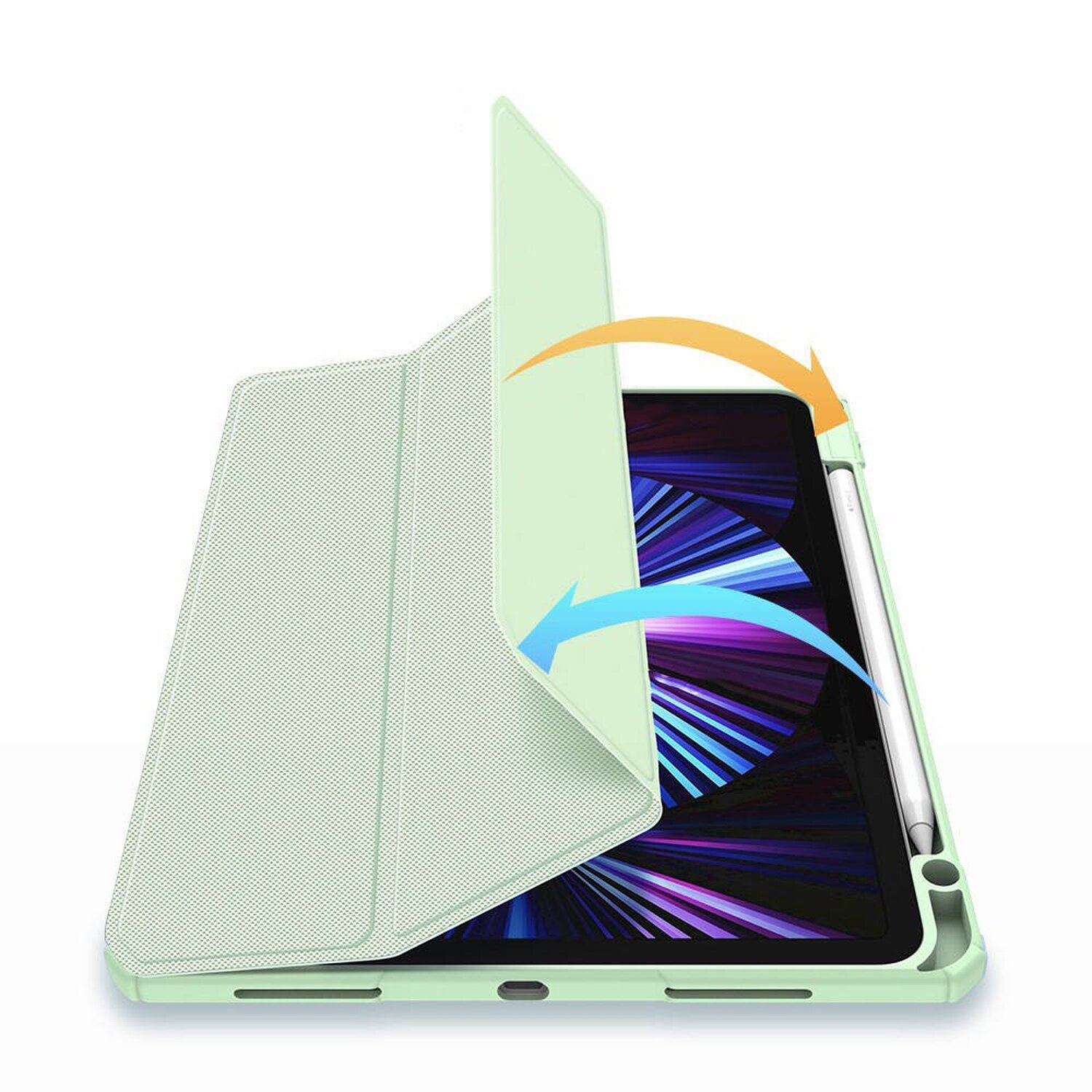 DUX DUCIS Toby Tablethülle Bookcover Apple iPad Grün für 2020 11\