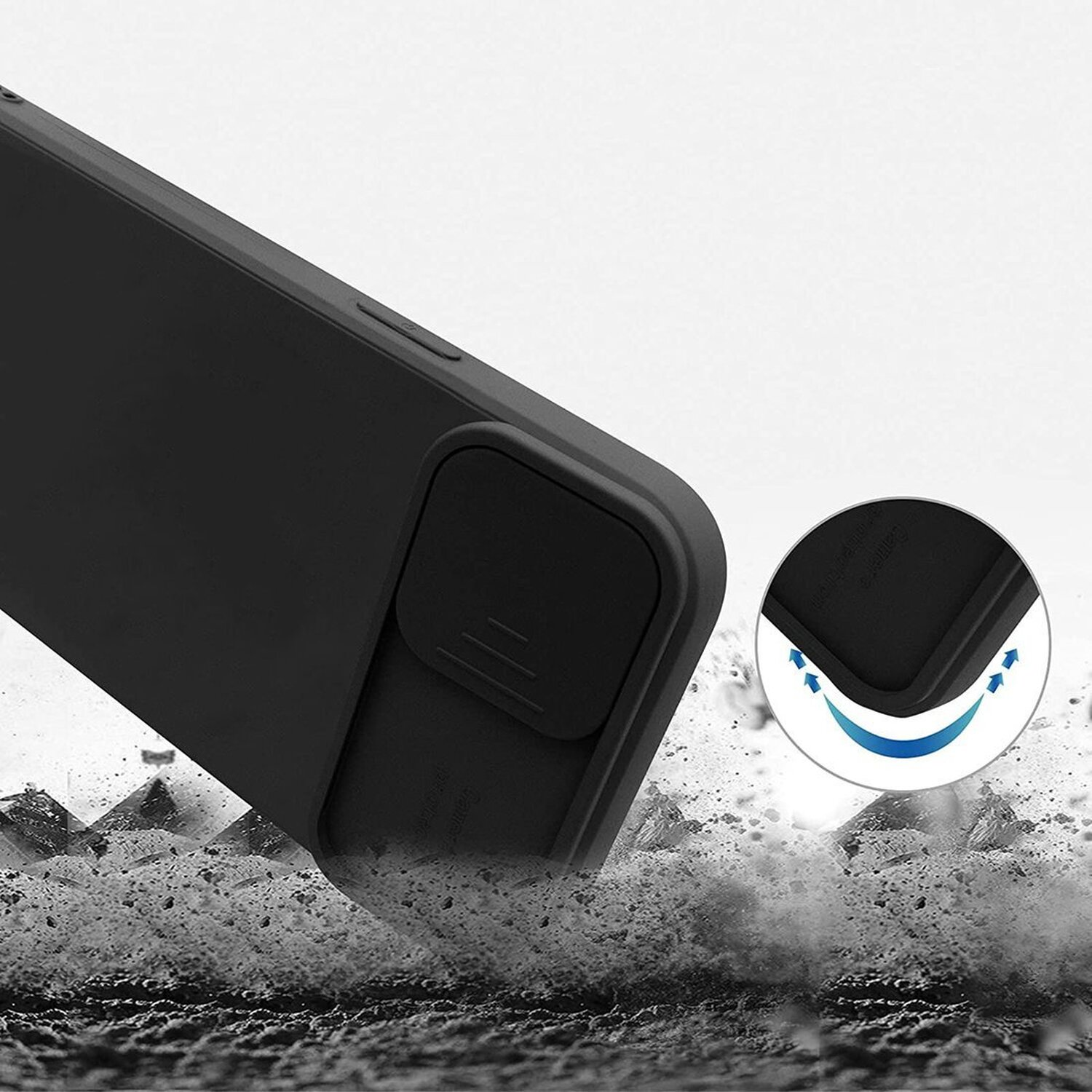COFI CamShield Schwarz Backcover, Galaxy Case, A13 5G, Samsung