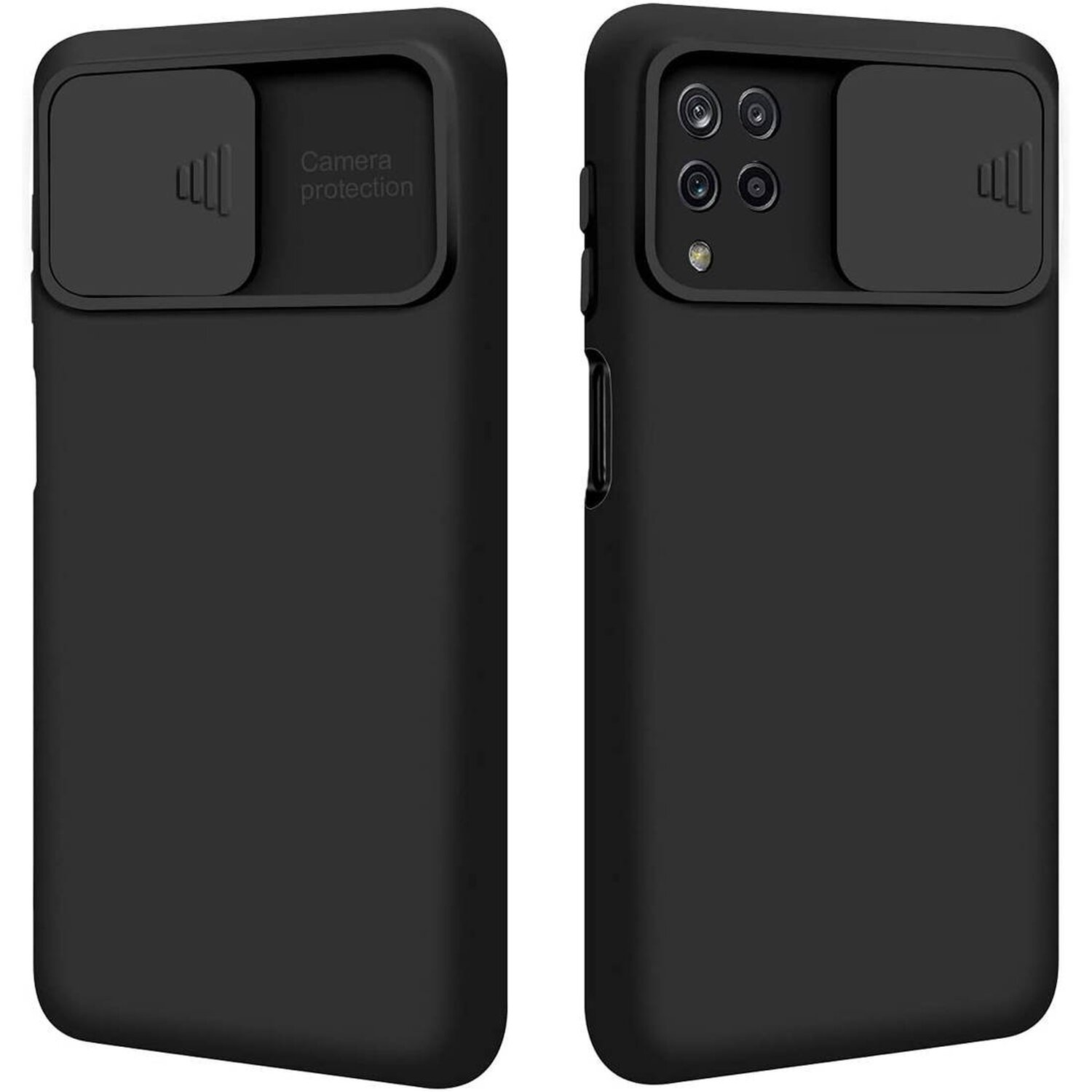 COFI CamShield Backcover, Galaxy A12 Case, Schwarz Samsung, (A125F)