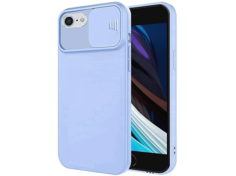 COFI Hellblau Case, SE 2020, iPhone Backcover, CamShield Apple,