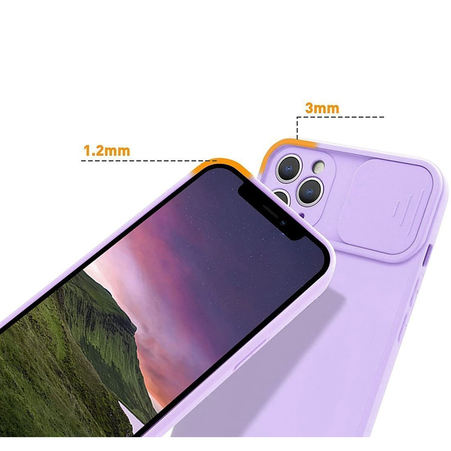 COFI Galaxy Backcover, (A725F), CamShield A72 Samsung, Violett Case,