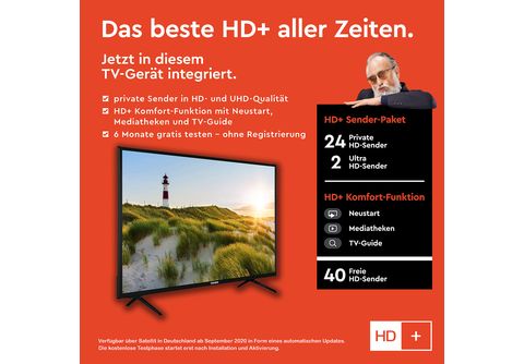 (Flat, cm, | LED Zoll TELEFUNKEN / 108 Full-HD, TV TV) 43 XF43K550 SMART SATURN