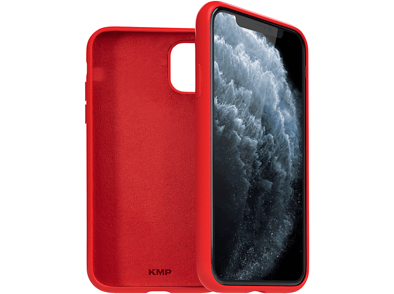 KMP Silikon Case Velvety Premium, Backcover, Apple, iPhone 11 Pro, rot ...