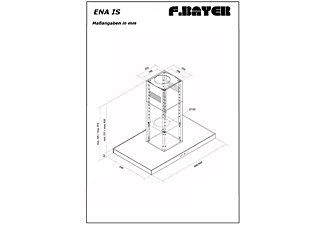 F.BAYER ENA IS90EGS, Dunstabzugshaube (90 cm breit, 54 cm tief)