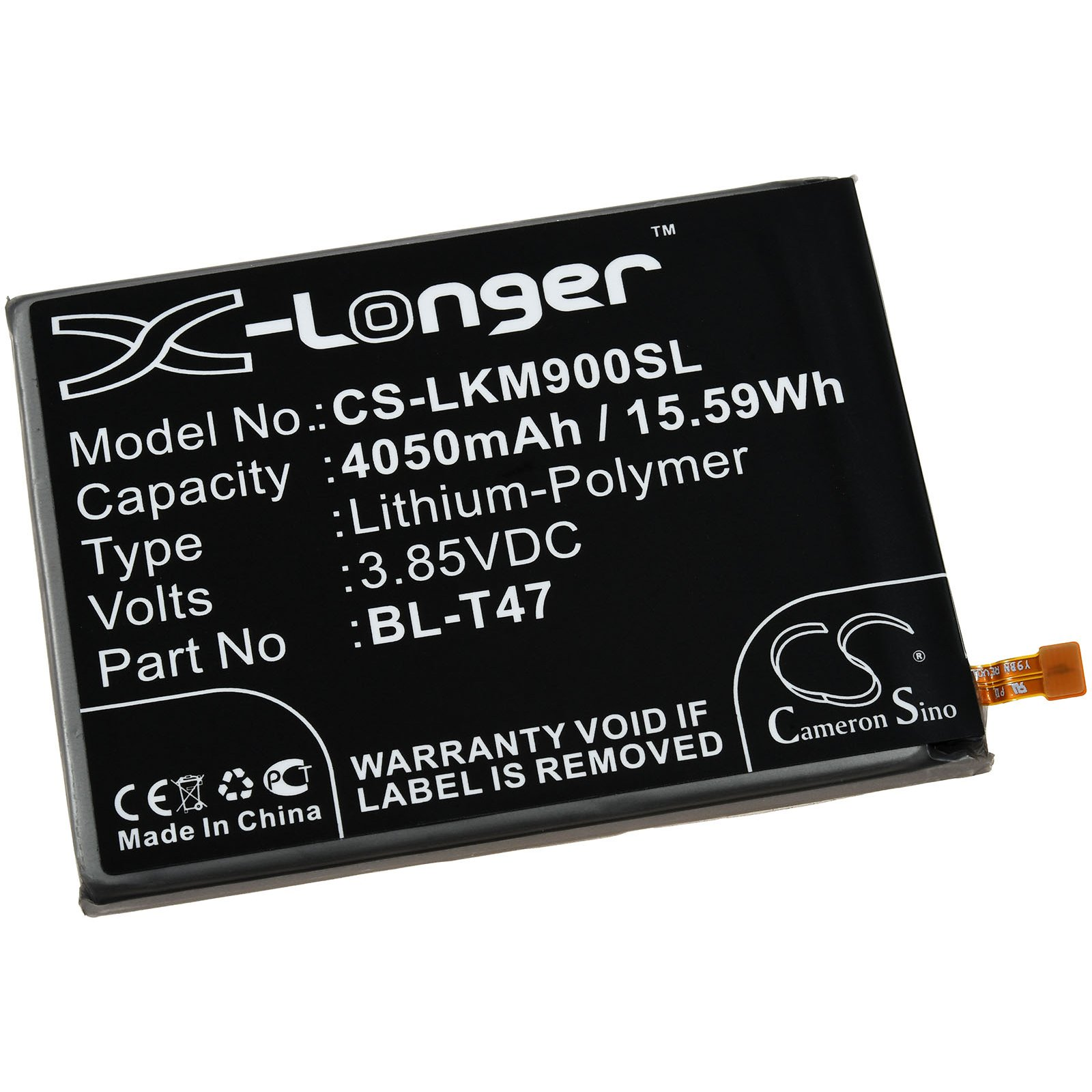 POWERY Akku 3.85 Akku, LMG900QM Volt, Li-Polymer LG LMG900N, für 4050mAh