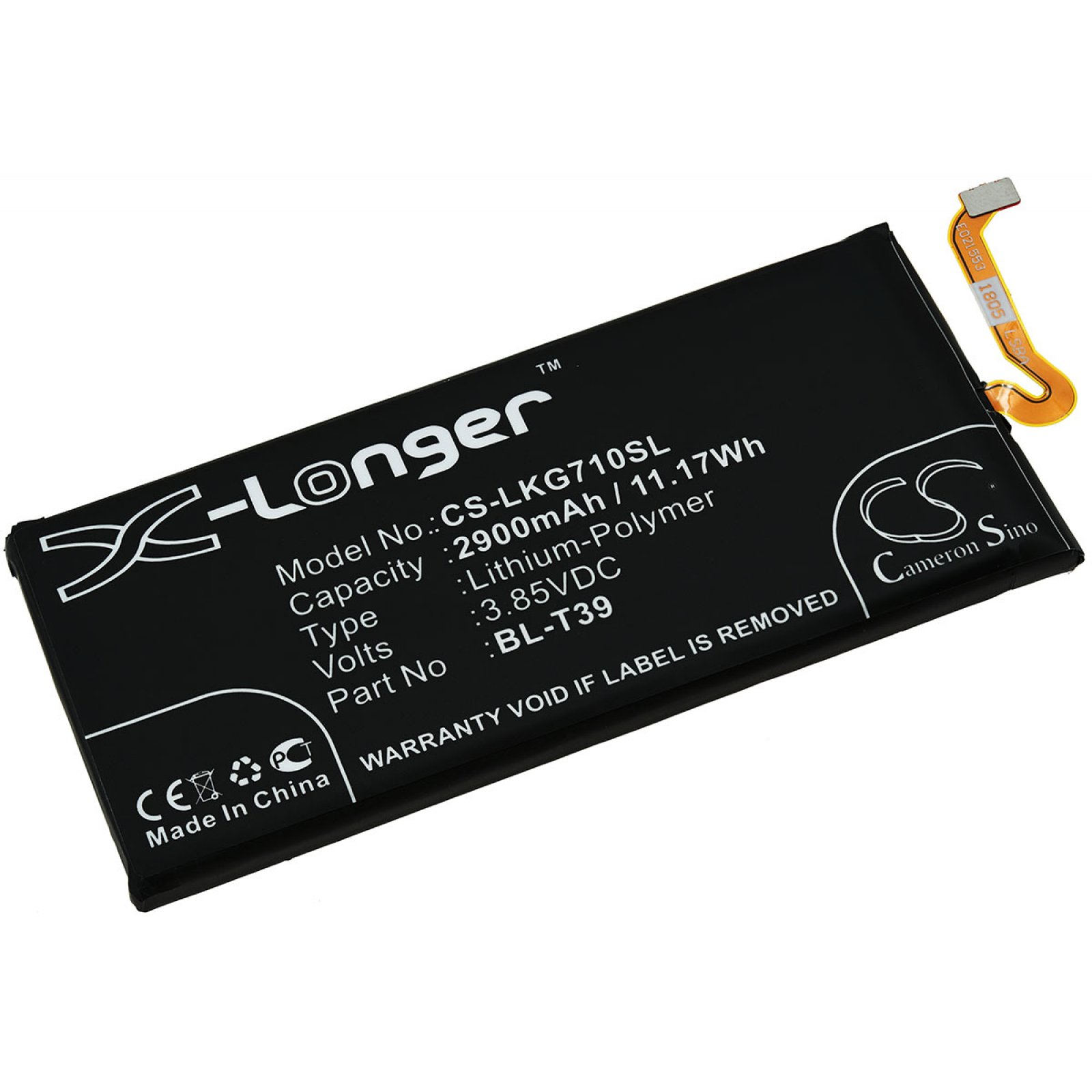 LMG710ULM Akku, 2900mAh für Volt, 3.85 POWERY Li-Polymer LG Akku