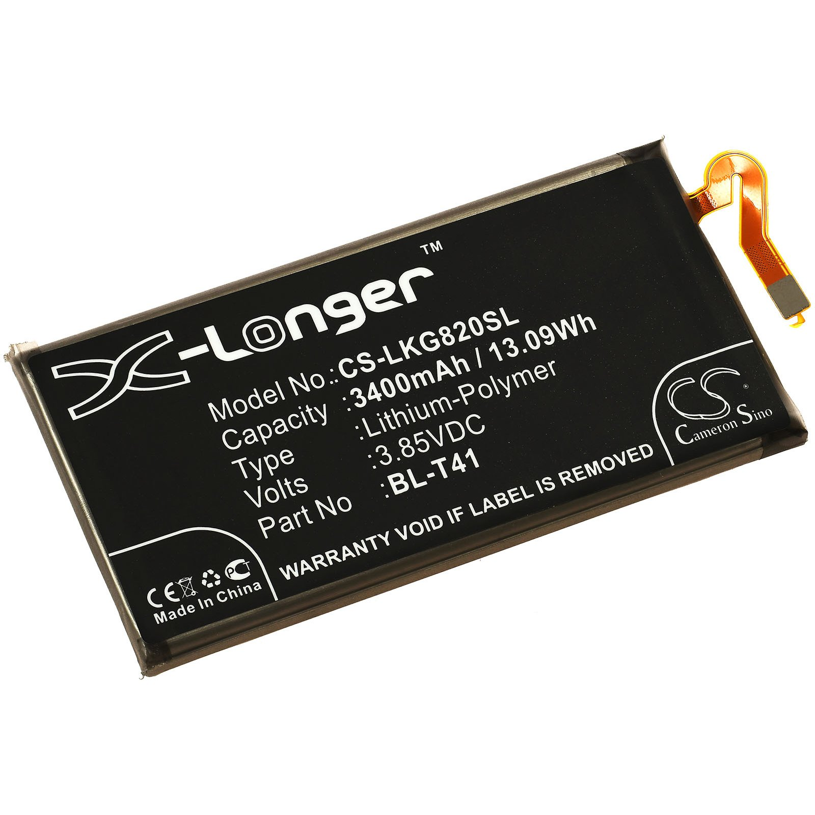 POWERY 3.85 Volt, Akku G8 für ThinQ LG Li-Polymer 3400mAh Akku,