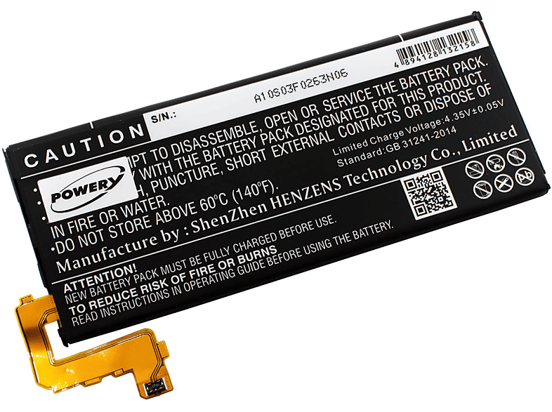 Sony Li-Polymer 3.8 3200mAh Typ Akku LIS1624ERPC Akku, für Volt, POWERY