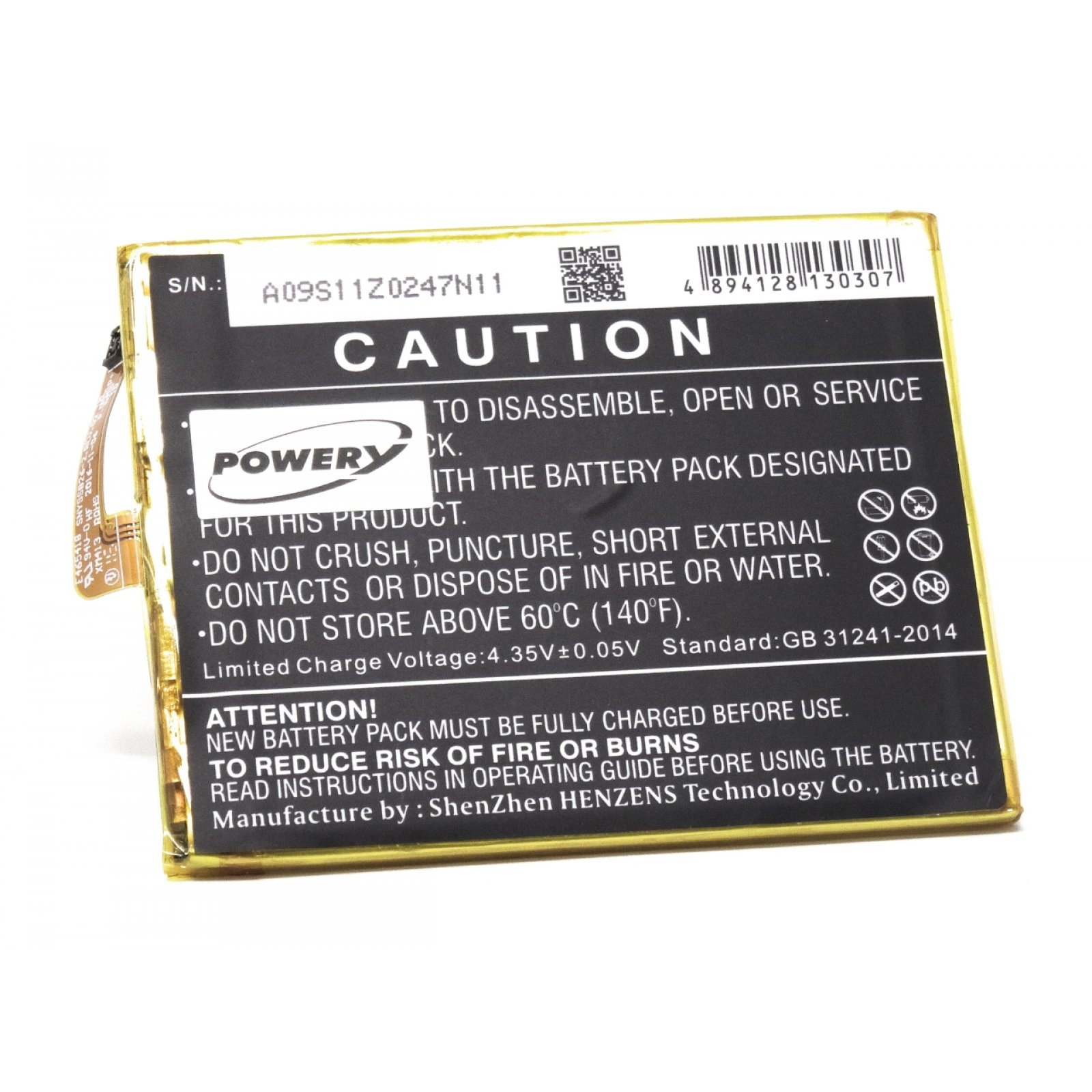 POWERY Akku LIS1618ERPC für Sony Typ 3.8 2300mAh Li-Polymer Volt, Akku