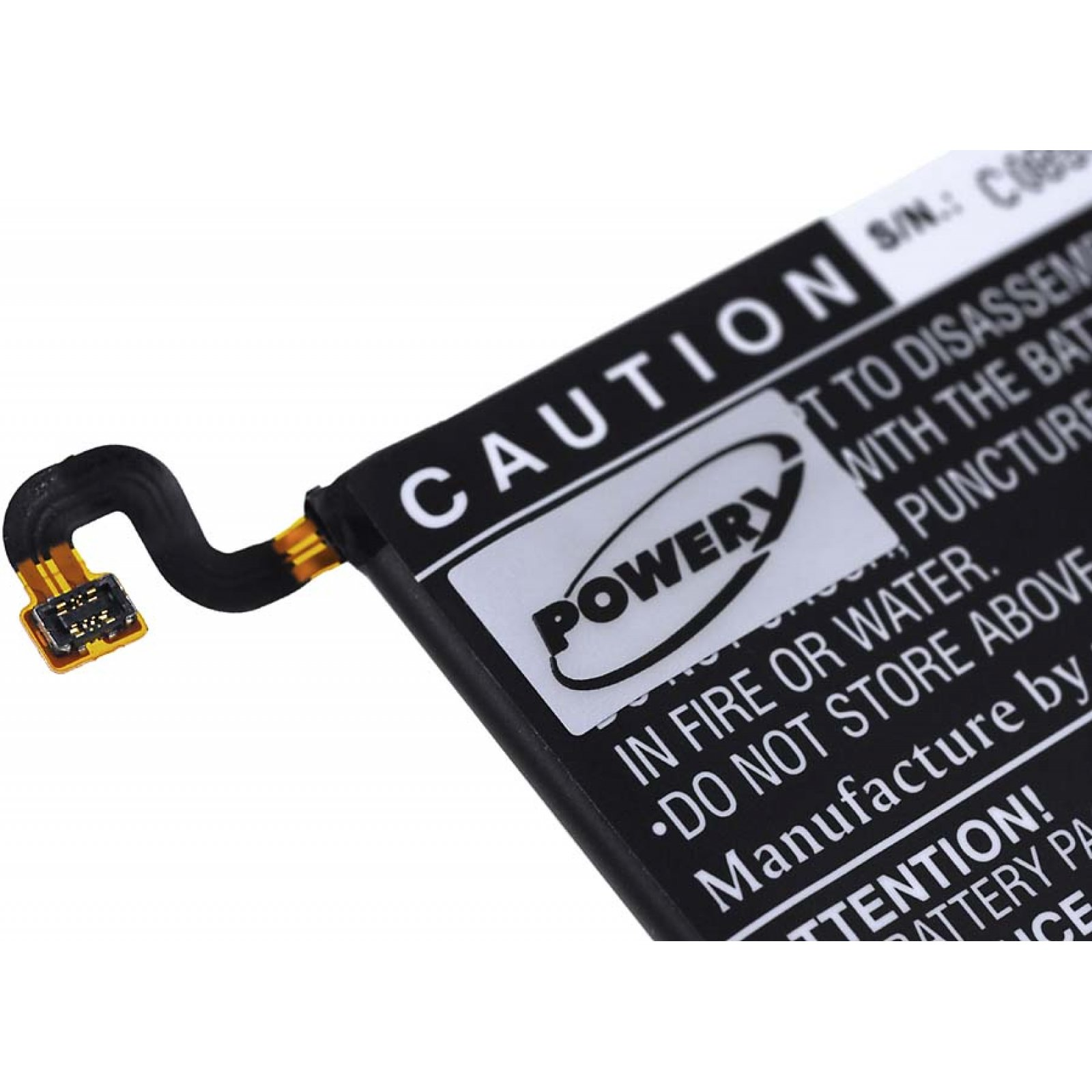 POWERY Akku für Akku, SM-G935A 3.85 Volt, Li-Polymer Samsung 3600mAh