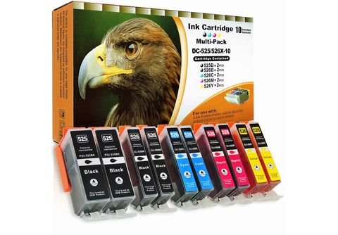 Magenta, Multipack 2x 10-Farben Tintenpatrone 2x 2x | PGI-525, Gelb) Fotoschwarz, MediaMarkt (PGI-525, Schwarz, CLI-526 CLI-526) D&C (2x 2x Cyan,