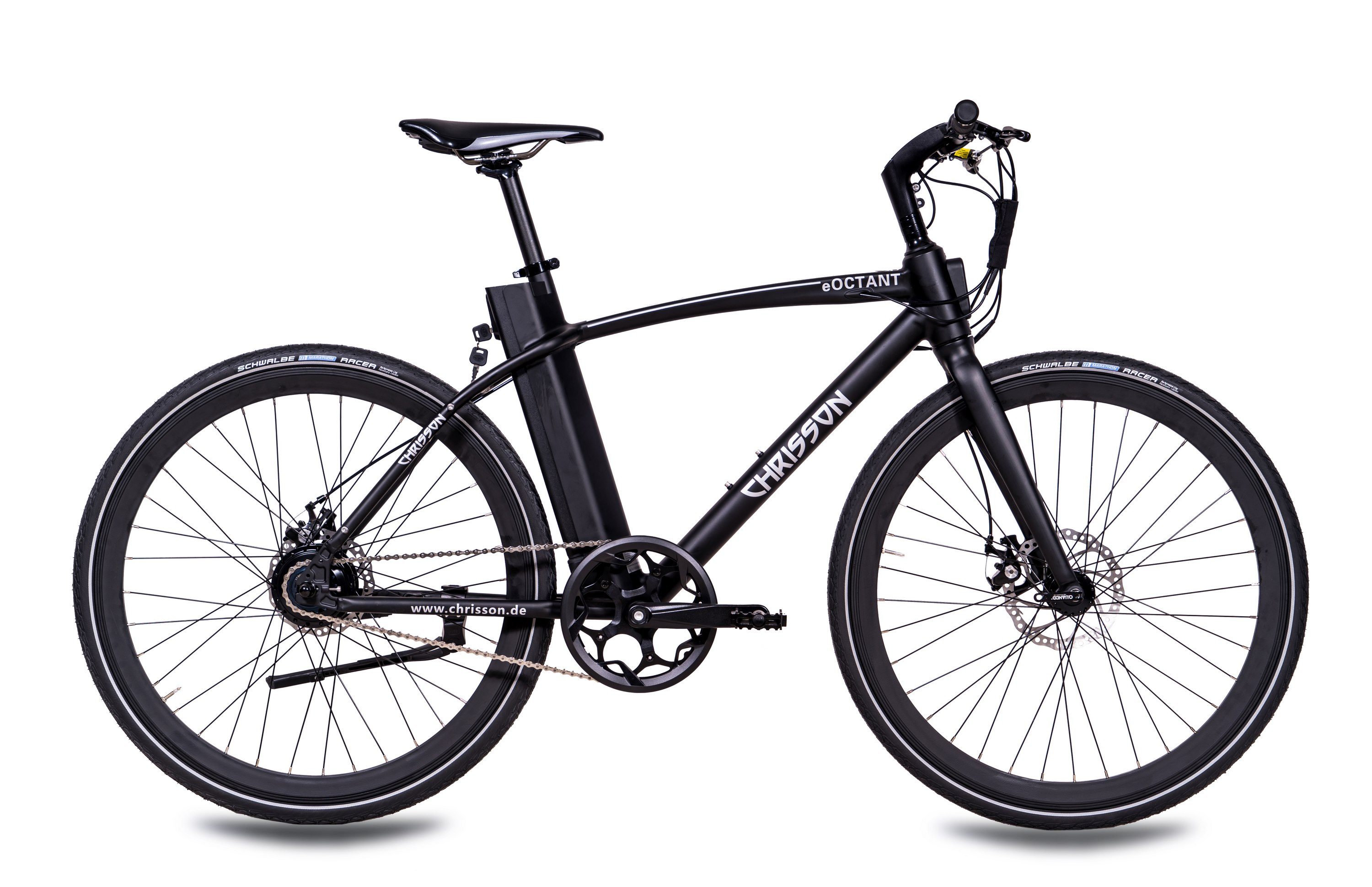 schwarz) eOctant Wh, CHRISSON Urbanbike 367 28 Rahmenhöhe: Unisex-Rad, 52 (Laufradgröße: cm, Zoll, Vorbau-Display Kettenantrieb