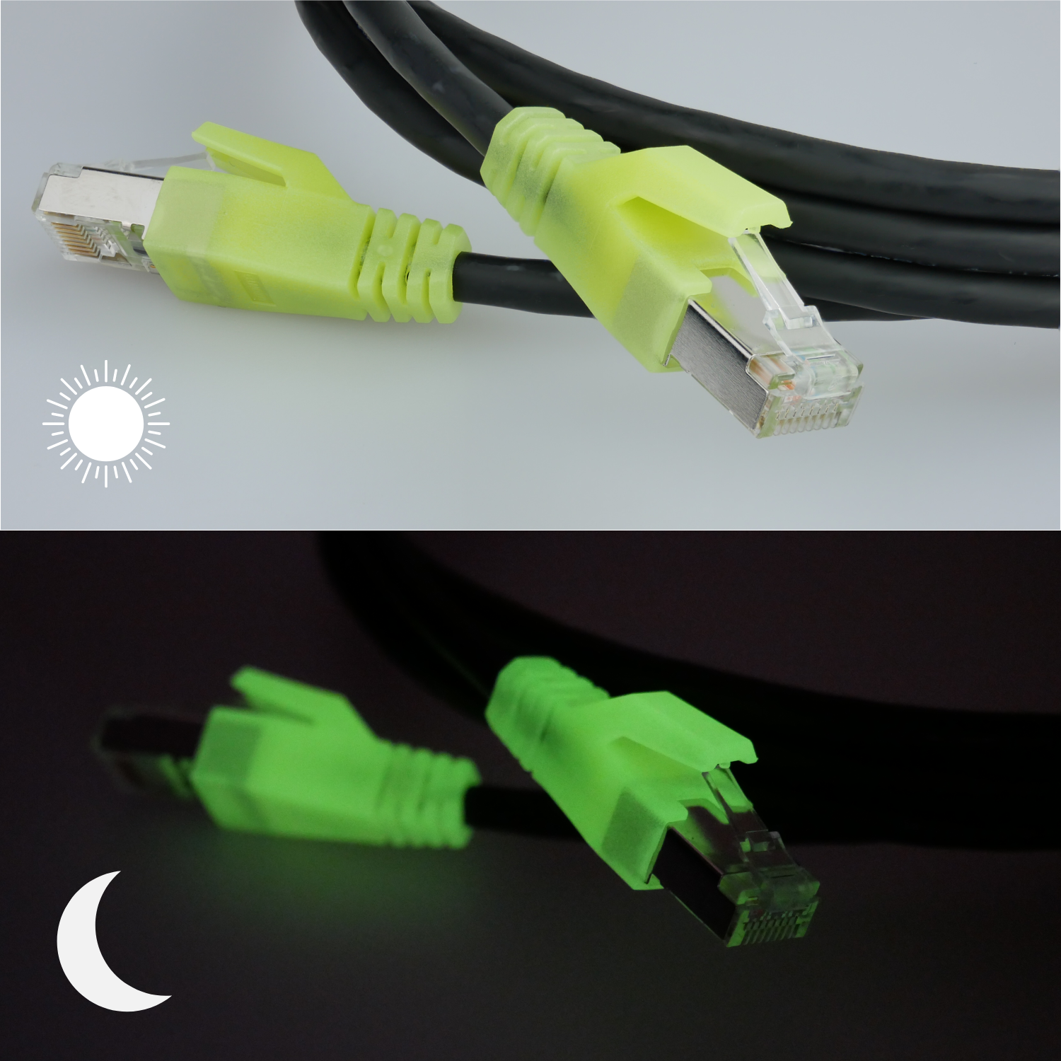 0,5m 0,5 m Netzwerkkabel, Kabel Patchkabel Ethernet, RJ45 LAN Gigabit AIXONTEC