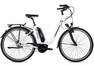 CHRISSON E-Cassiopea Shimano Nexus 7G Citybike (Laufradgröße: 28 Zoll, Rahmenhöhe: 50 cm, Damen-Rad, 400 Wh, weiß)