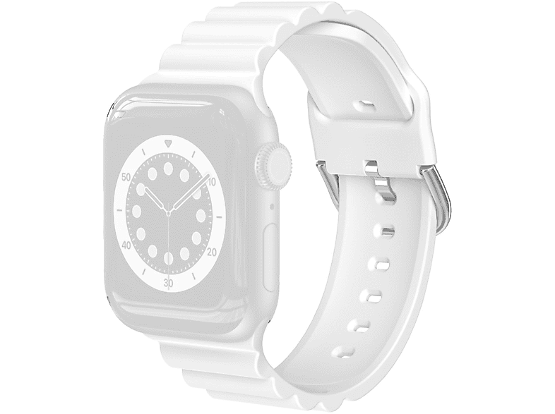 1/2/3/4/5/102 mm, DESIGN KÖNIG Series Weiß Watch Sportarmband, Apple, Sportarmband, 40-38