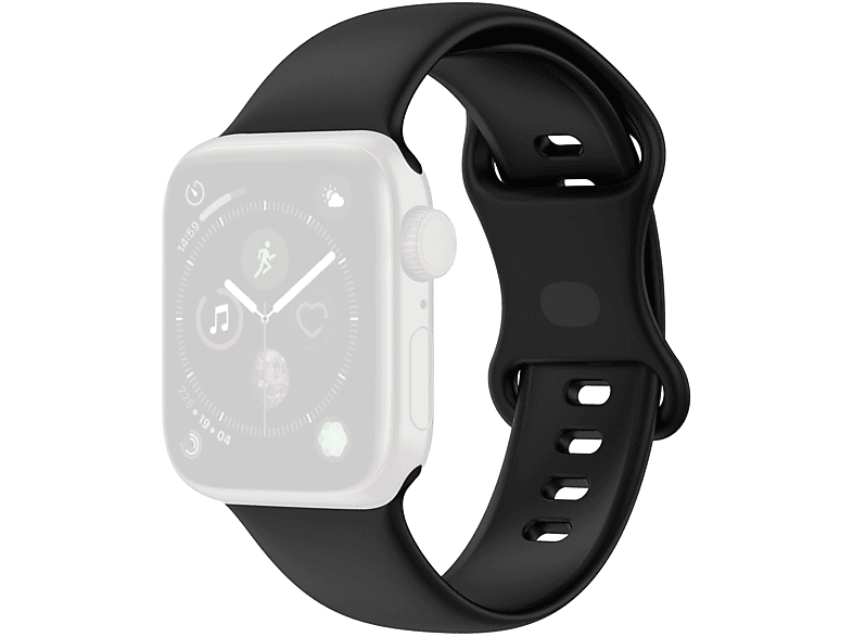 KÖNIG DESIGN Sportarmband, Sportarmband, Apple, Watch Series 1/2/3/4/5/6/SE 44-42mm, Schwarz | Armbänder passend für Apple Watch