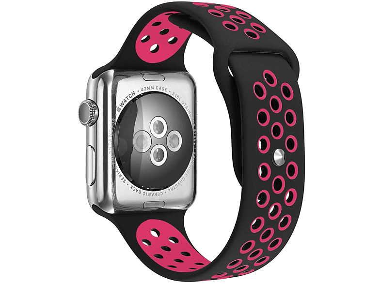 KÖNIG DESIGN Sportarmband, Sportarmband, Apple, Watch Series 1/2/3/4/5/102 40-38 mm, Schwarz | Armbänder passend für Apple Watch