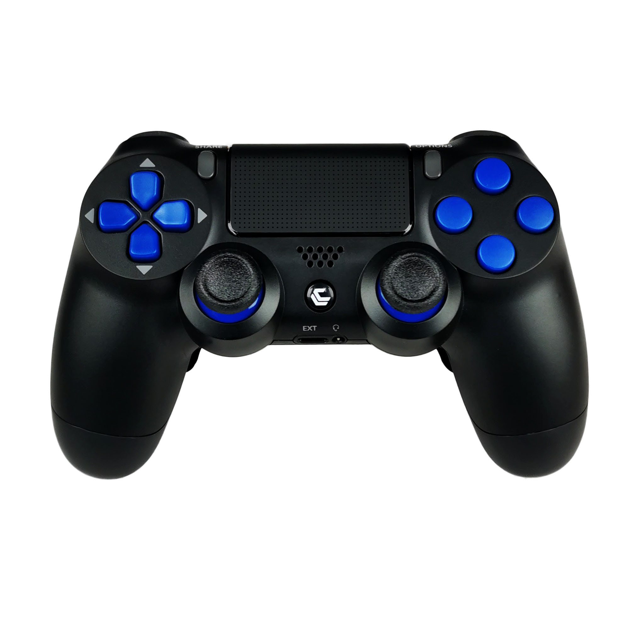 LUXCONTROLLER PS4 Custom Controller BlueRok, Wireless-Controller, Paddles| schwarz 2 mit