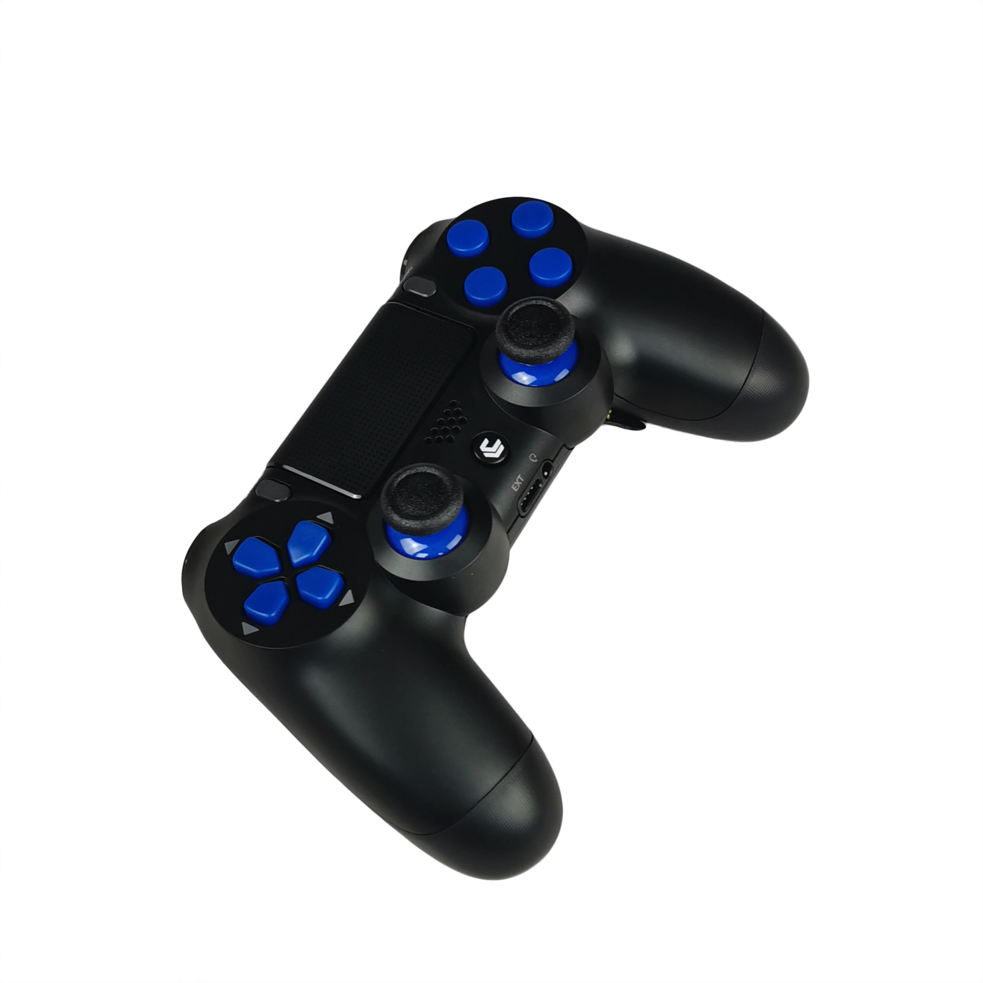 LUXCONTROLLER PS4 Custom Controller mit Wireless-Controller, BlueRok, 2 schwarz Paddles