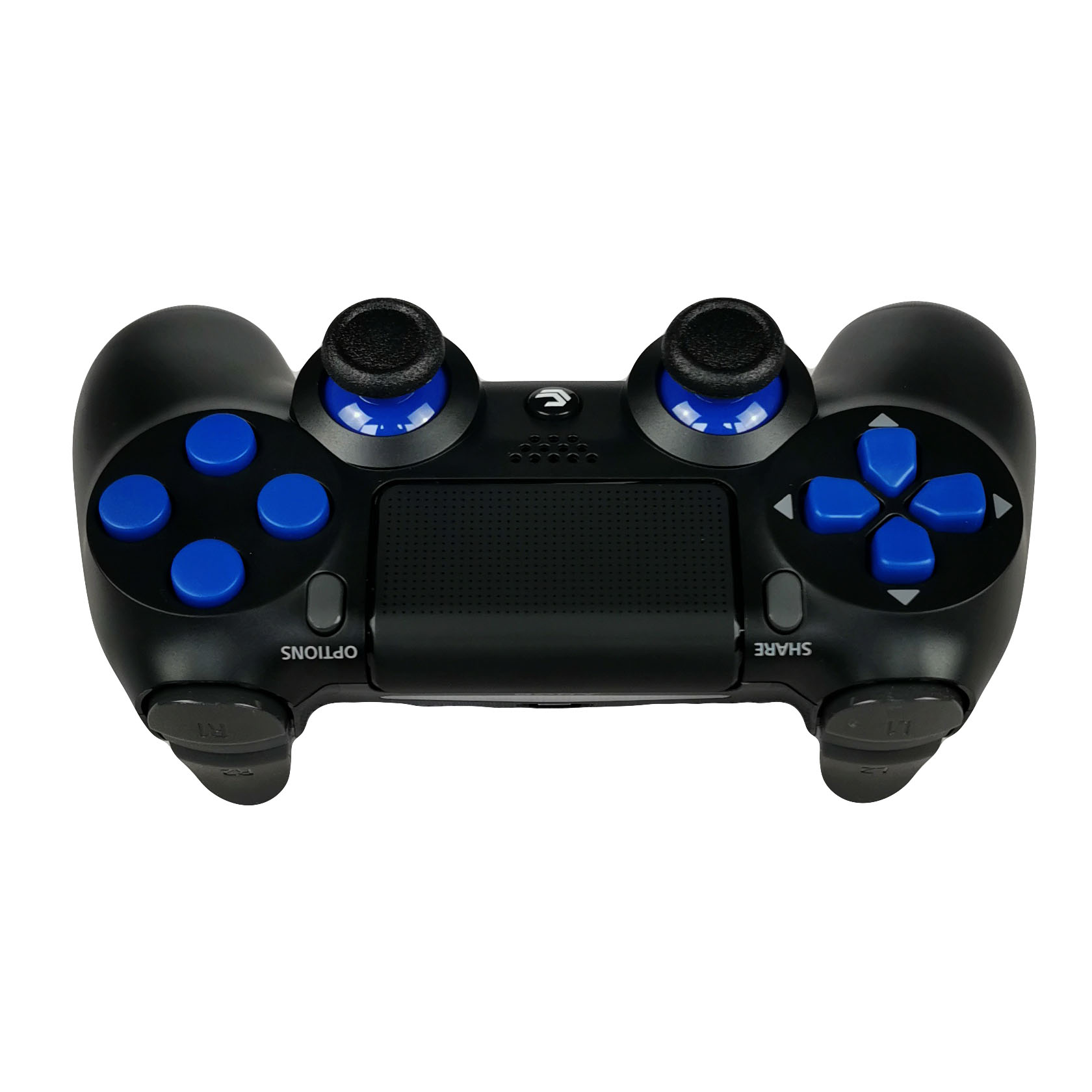 LUXCONTROLLER PS4 Custom Controller BlueRok, Wireless-Controller, Paddles| schwarz 2 mit