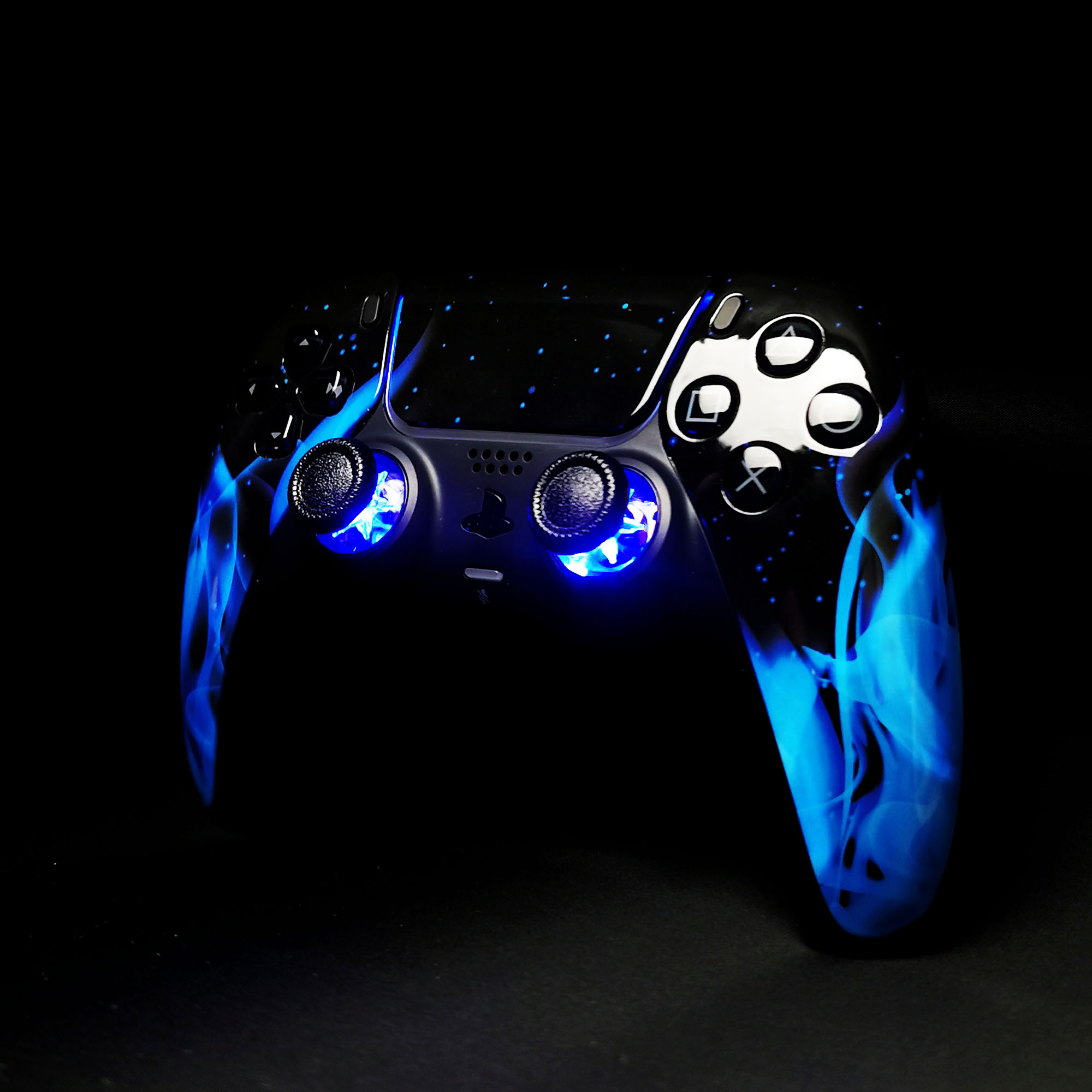 LUXCONTROLLER PS5 Custom Design 2 LED für mit Paddles schwarz Wireless-Controller, Controller PlayStation5