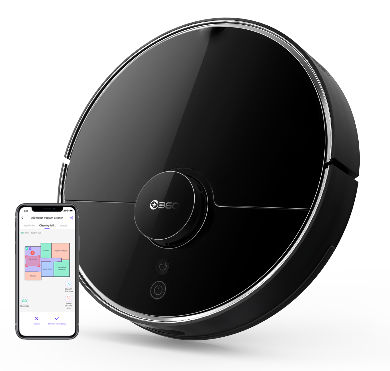 360 Robot Aspirador s7 pro app wifi lds limpiacristales con navegación inteligente potencia de 2200 pa filtro hepa alfombras y suelos duros qh100001 30 150 120 53