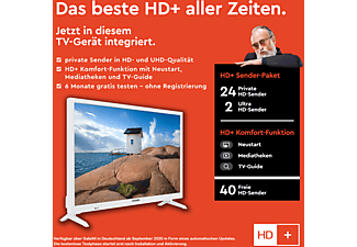 TELEFUNKEN XH24K550VD-W LED TV (Flat, 24 Zoll / 60 cm, HD-ready, SMART TV)