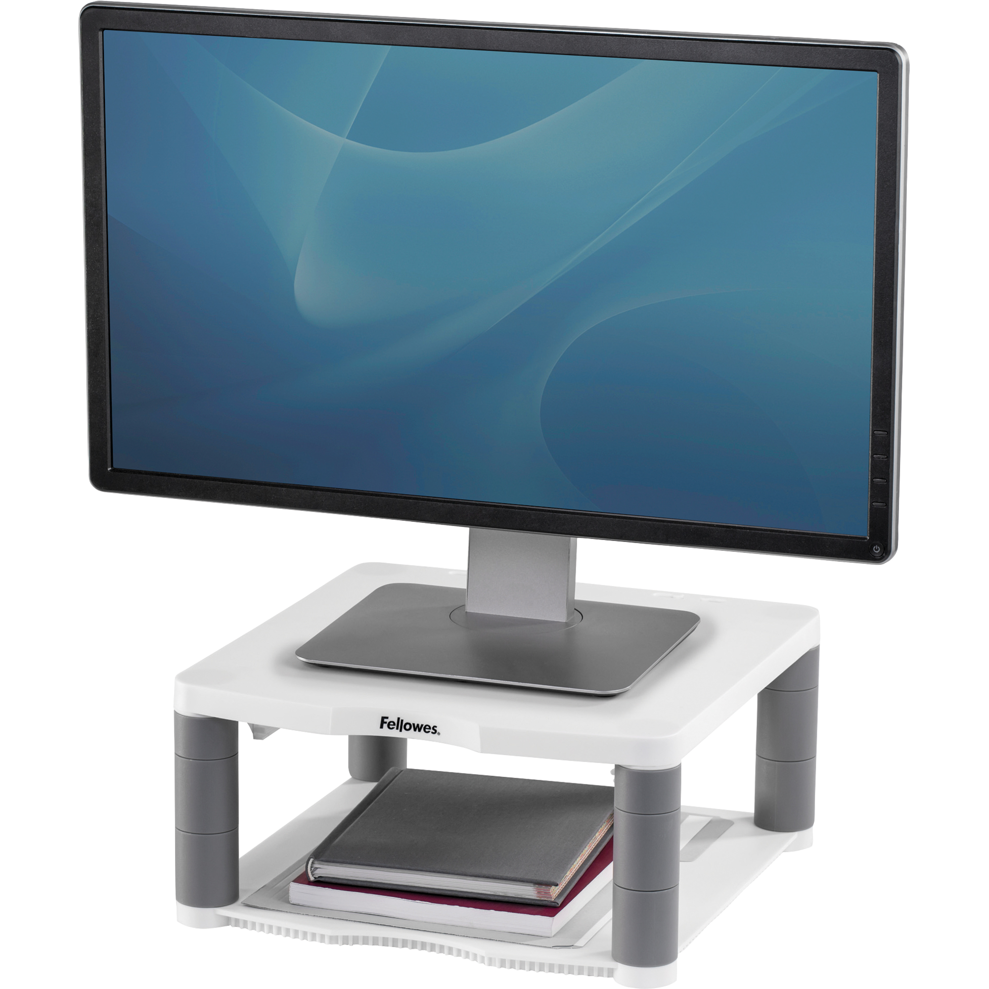 FELLOWES Monitor Stand platin, Kunststoff Monitorständer 91717 Premium