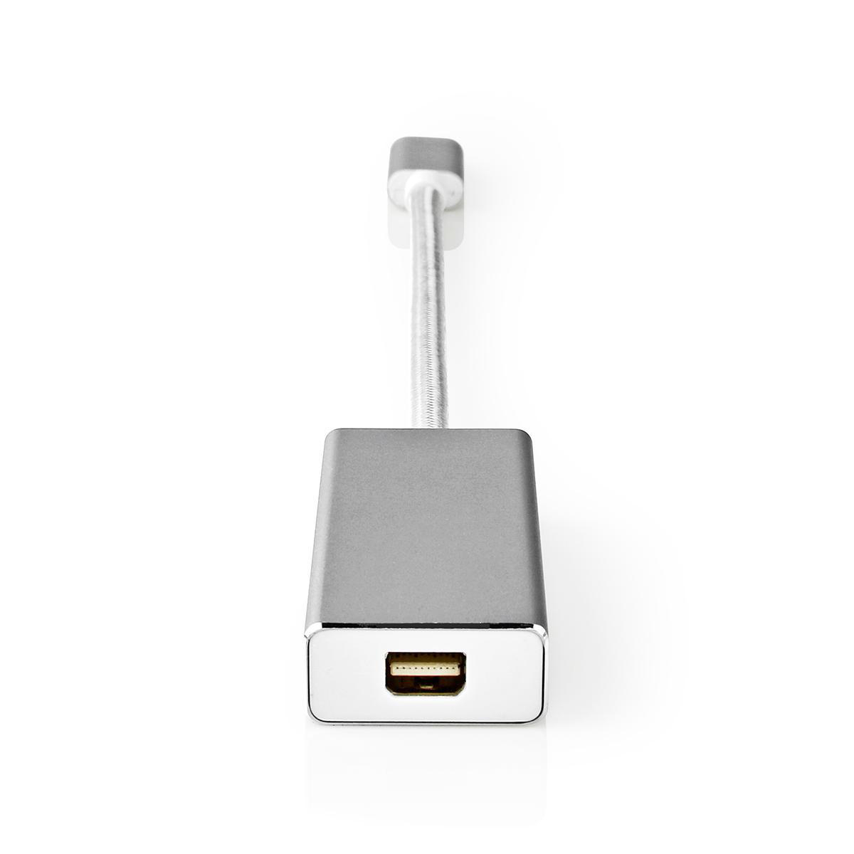 Grauer USB-Adapter mit flexibler Verbindung und silbernem Anschluss.