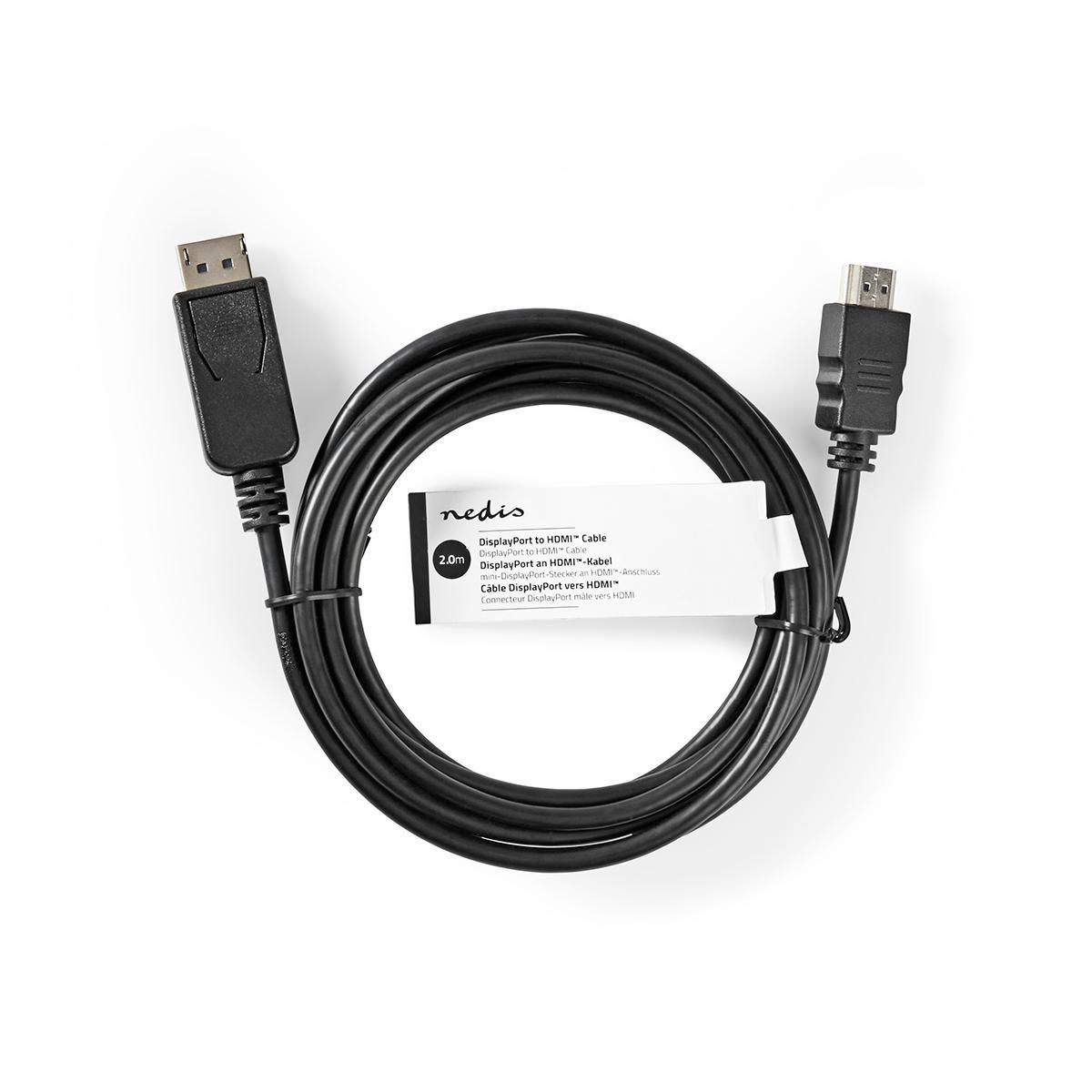 Displayport-Kabel, CCGT37100BK20 2.00 m NEDIS