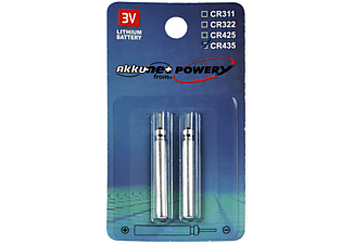 POWERY Stabbatterie CR435 2er Blister Lithium Batterie, 3 Volt