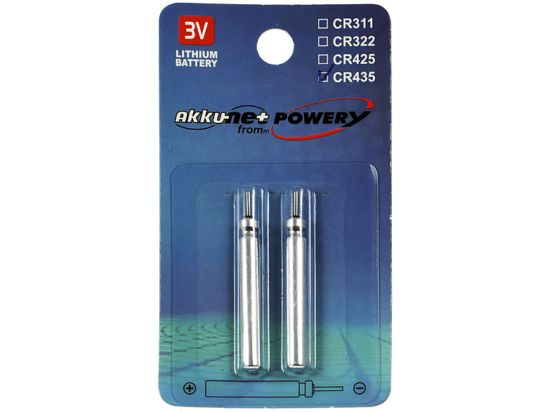 POWERY Stabbatterie CR435 2er Blister Lithium Batterie, 3 Volt