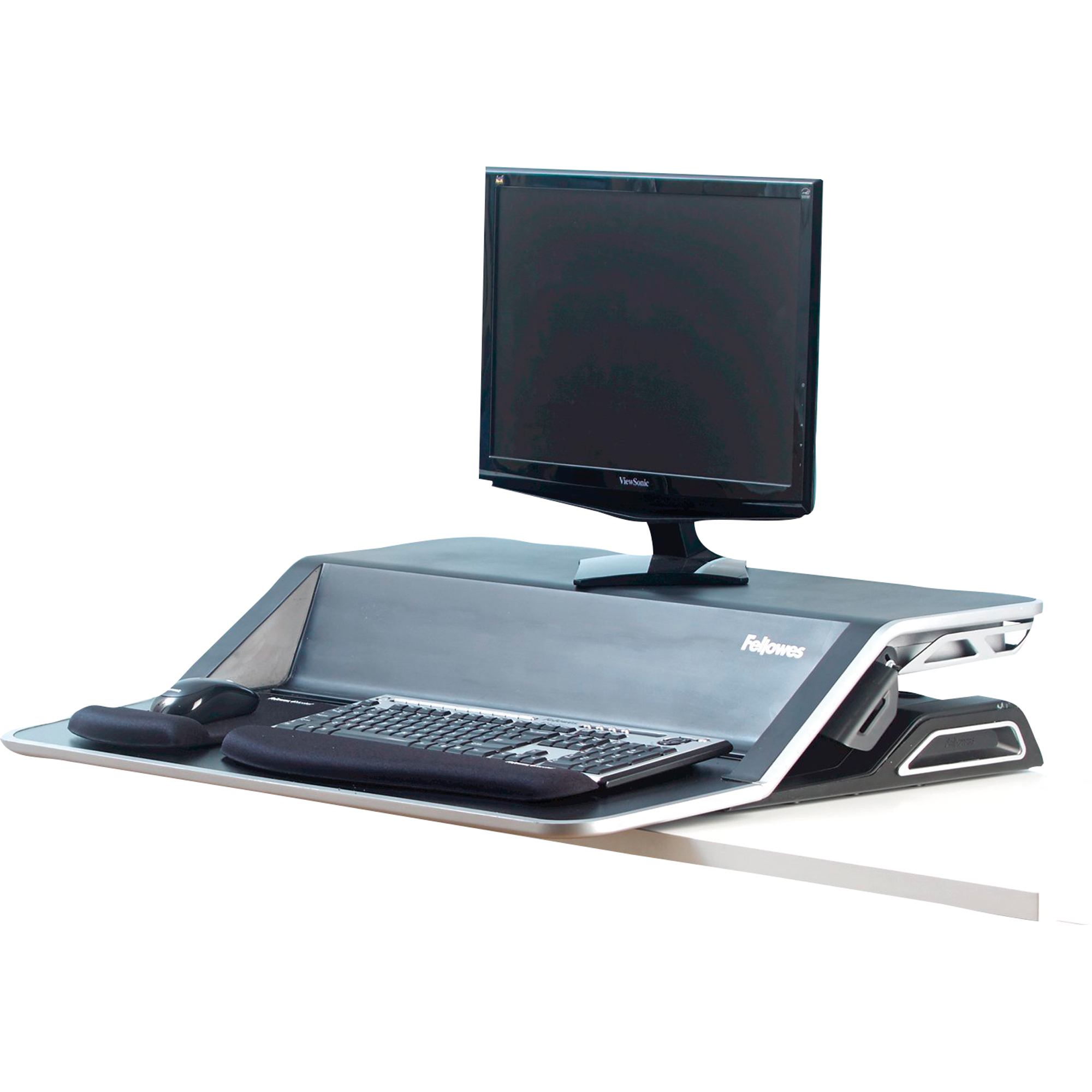 Schreibtischaufsatz, schwarz/anthrazit Sitz-Steh-Workstation Lotus 0007901 FELLOWES