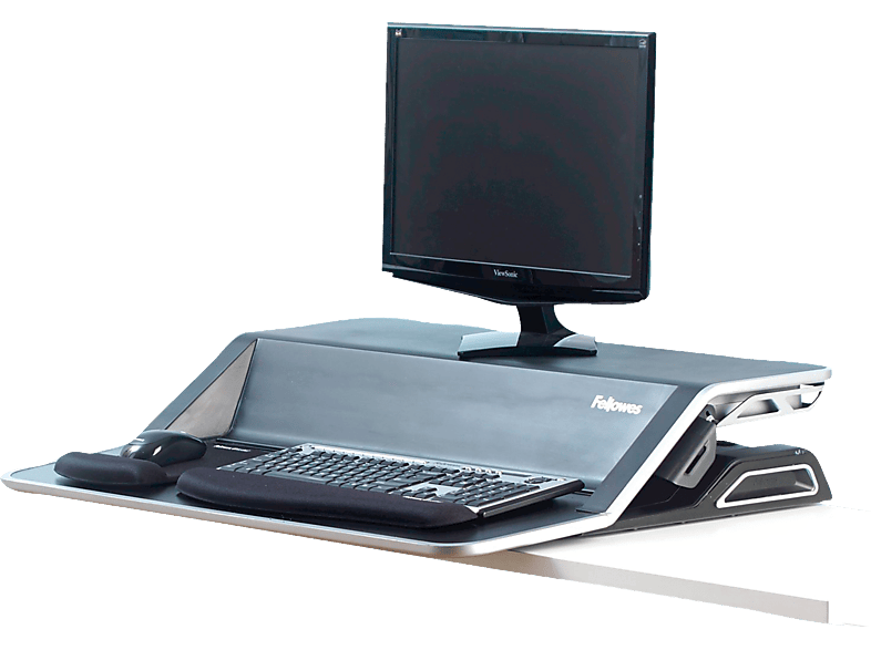 Schreibtischaufsatz, schwarz/anthrazit Sitz-Steh-Workstation Lotus 0007901 FELLOWES