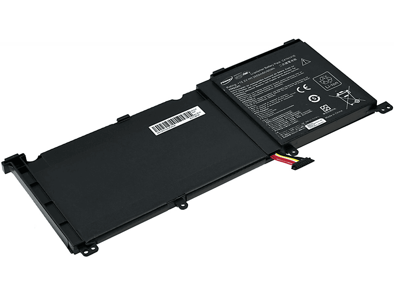 POWERY Volt, 3700mAh Akku, Asus 15.2 für C41N1416 Typ Li-Polymer Akku