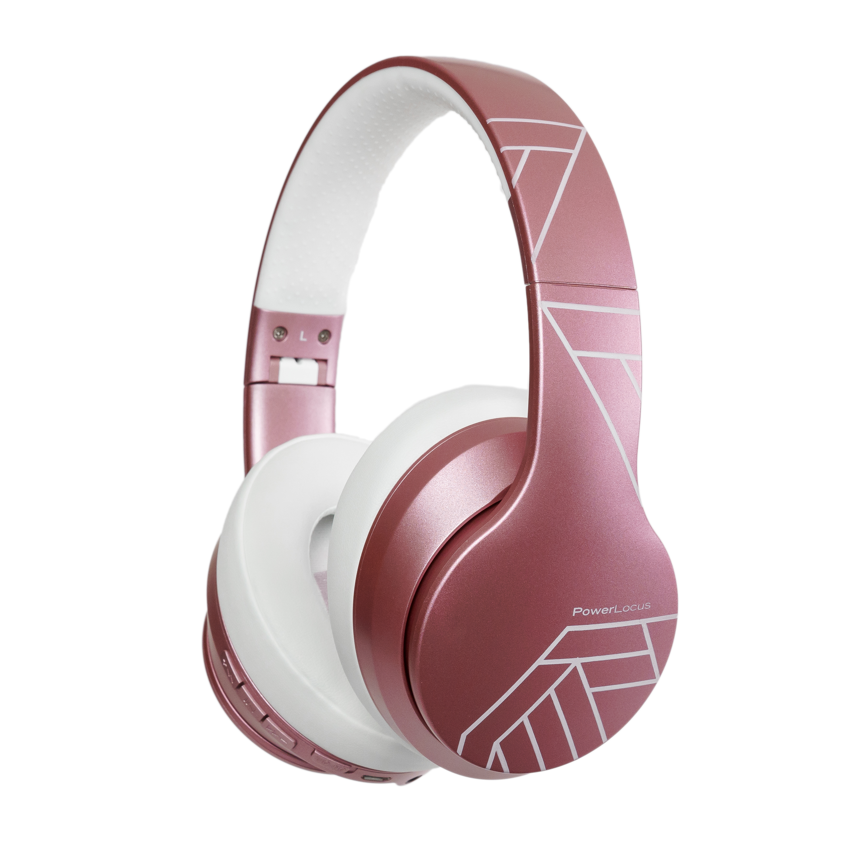 POWERLOCUS P6, Over-ear Kopfhörer Rose Matt Gold Line Bluetooth Collection
