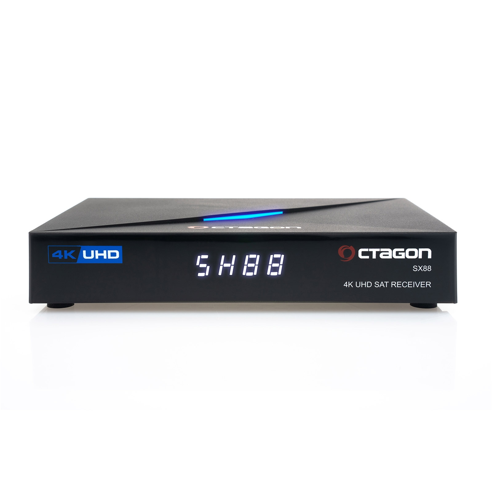 OCTAGON SX88 4K UHD USB S2+IP TV IP 4K HDMI Sat Receiver Kartenleser (Schwarz) IP H.265 UHD Mediaplayer TV