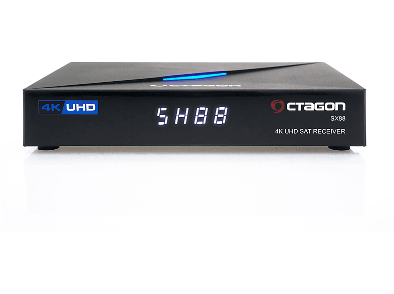 OCTAGON SX88 4K UHD S2+IP USB HDMI TV IP H.265 Receiver Sat UHD Kartenleser TV IP 4K Mediaplayer (Schwarz)