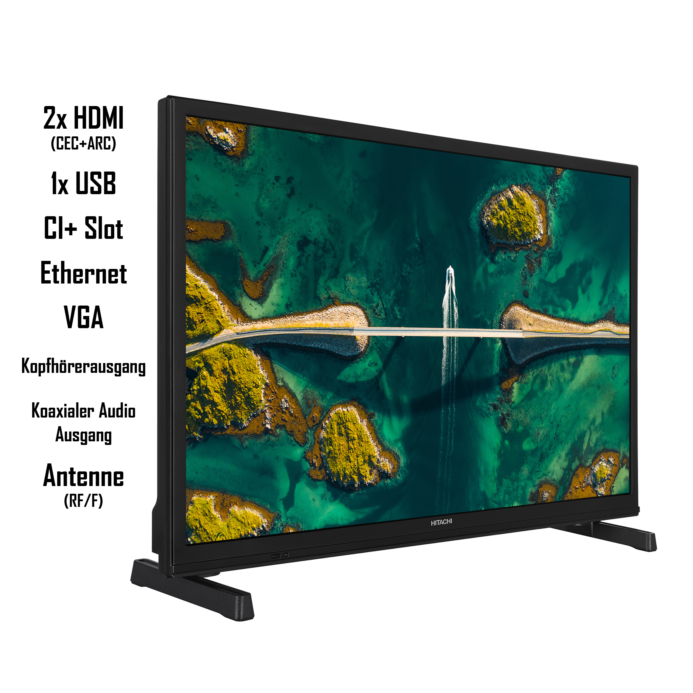 60 Zoll TV) TV SMART HD-ready, 24 HITACHI LED / (Flat, cm, H24E2300