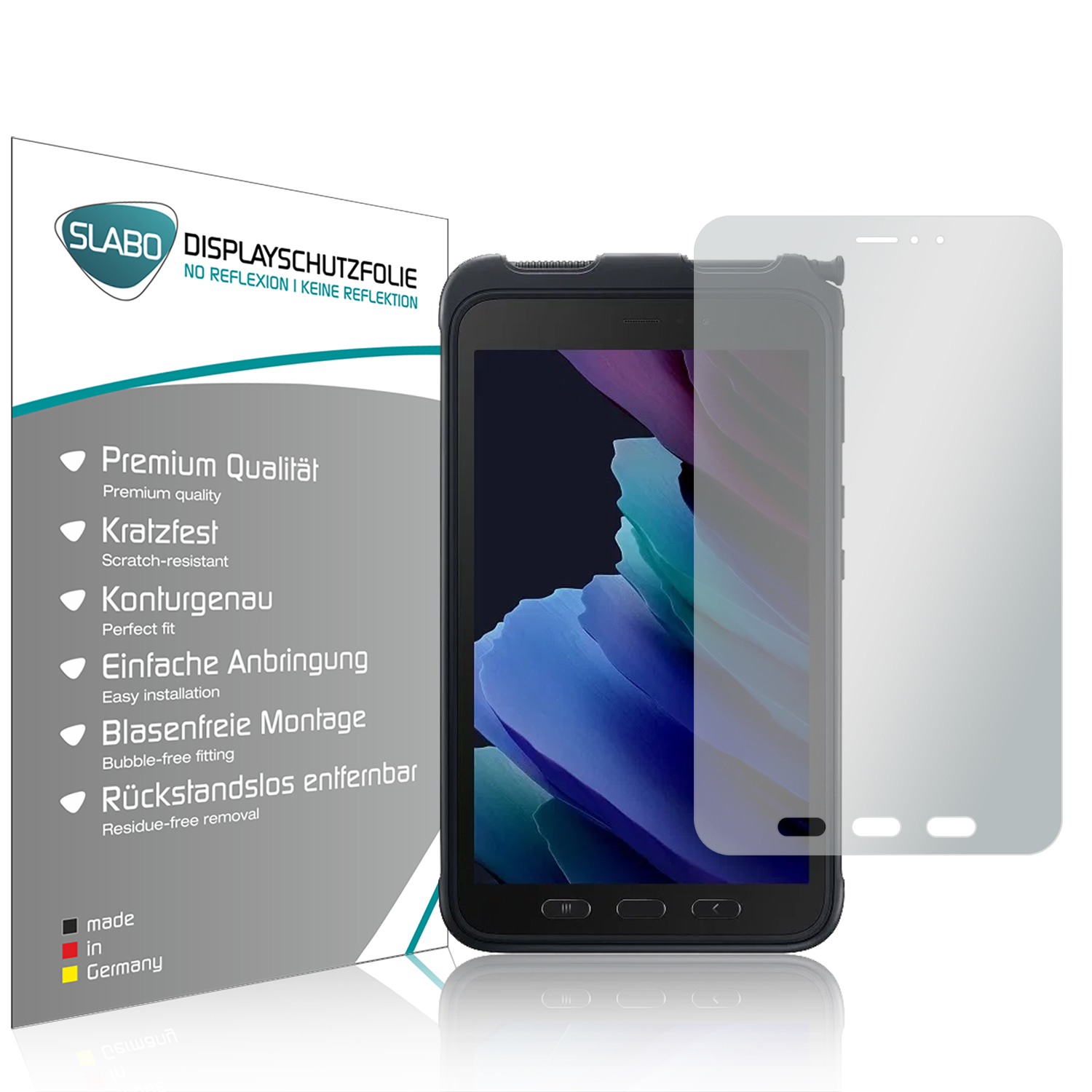 SLABO Displayschutz(für Reflexion Tab Samsung Displayschutzfolie 2x Galaxy 3) Active No