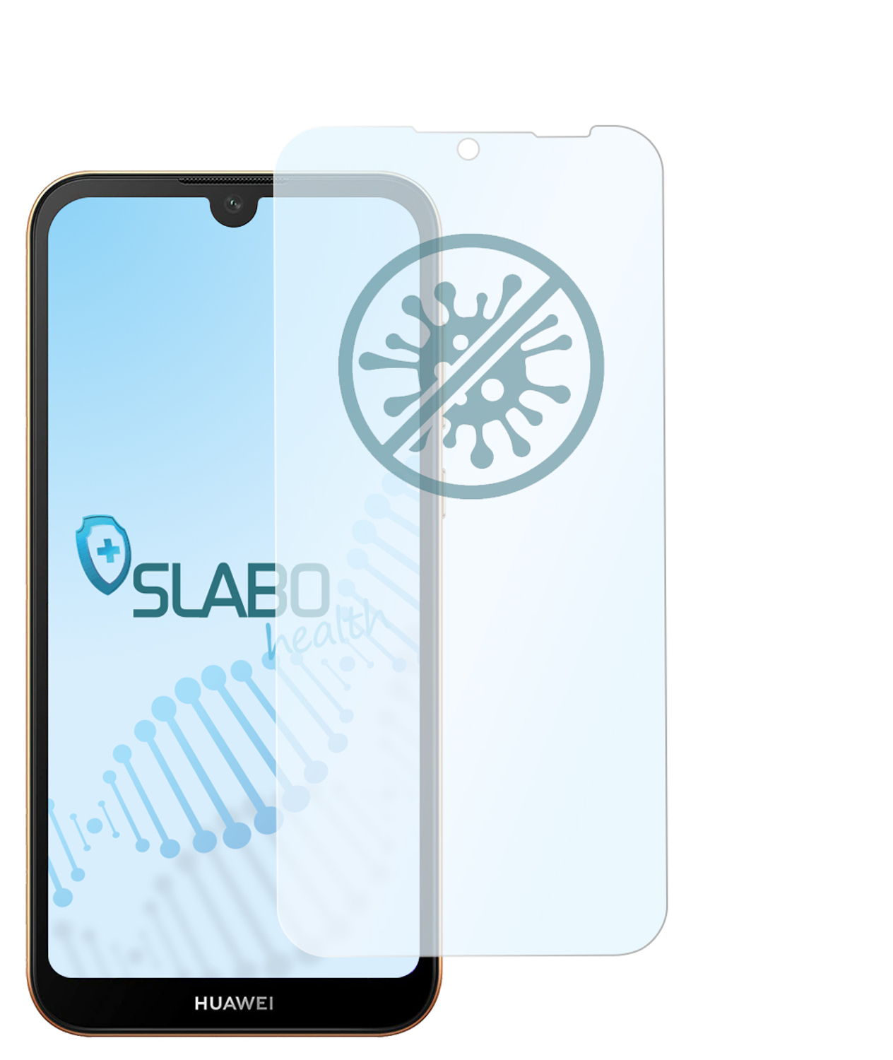 2019) Huawei SLABO Y5 Displayschutz(für flexible Huawei 8S | Honor Hybridglasfolie antibakterielle