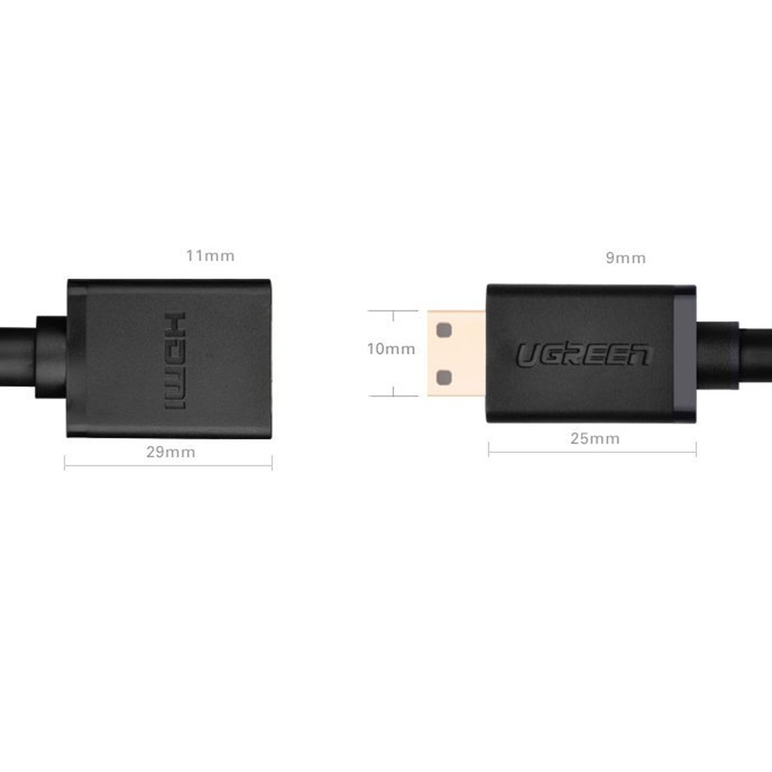 HDMI Schwarz UGREEN Adapter, Adapter HDMI