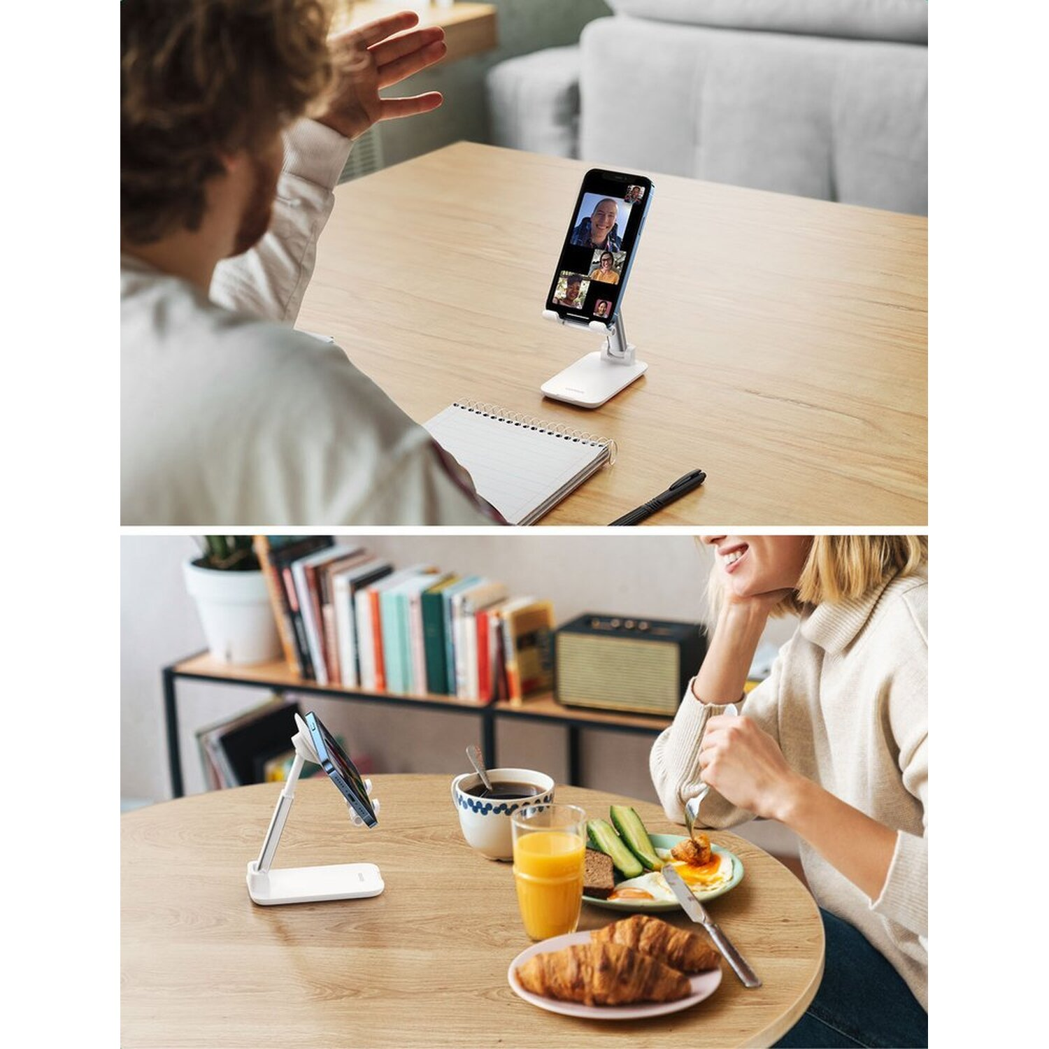 UGREEN Handyhalterung, Smartphone Halter Ständer Tisch Schwarz