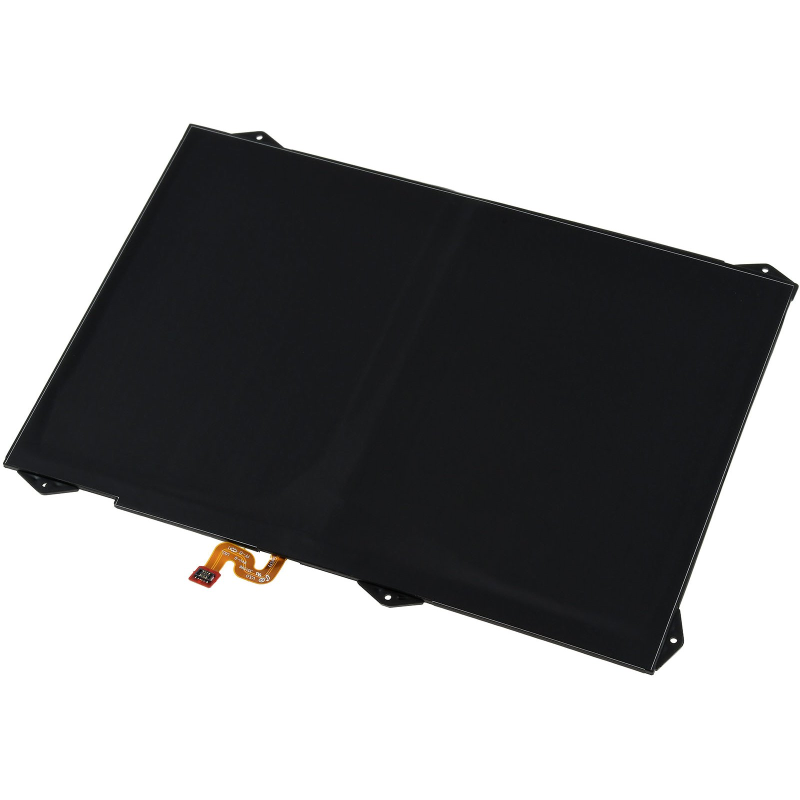 Un dispositivo electrónico negro, posiblemente una pantalla de tableta.