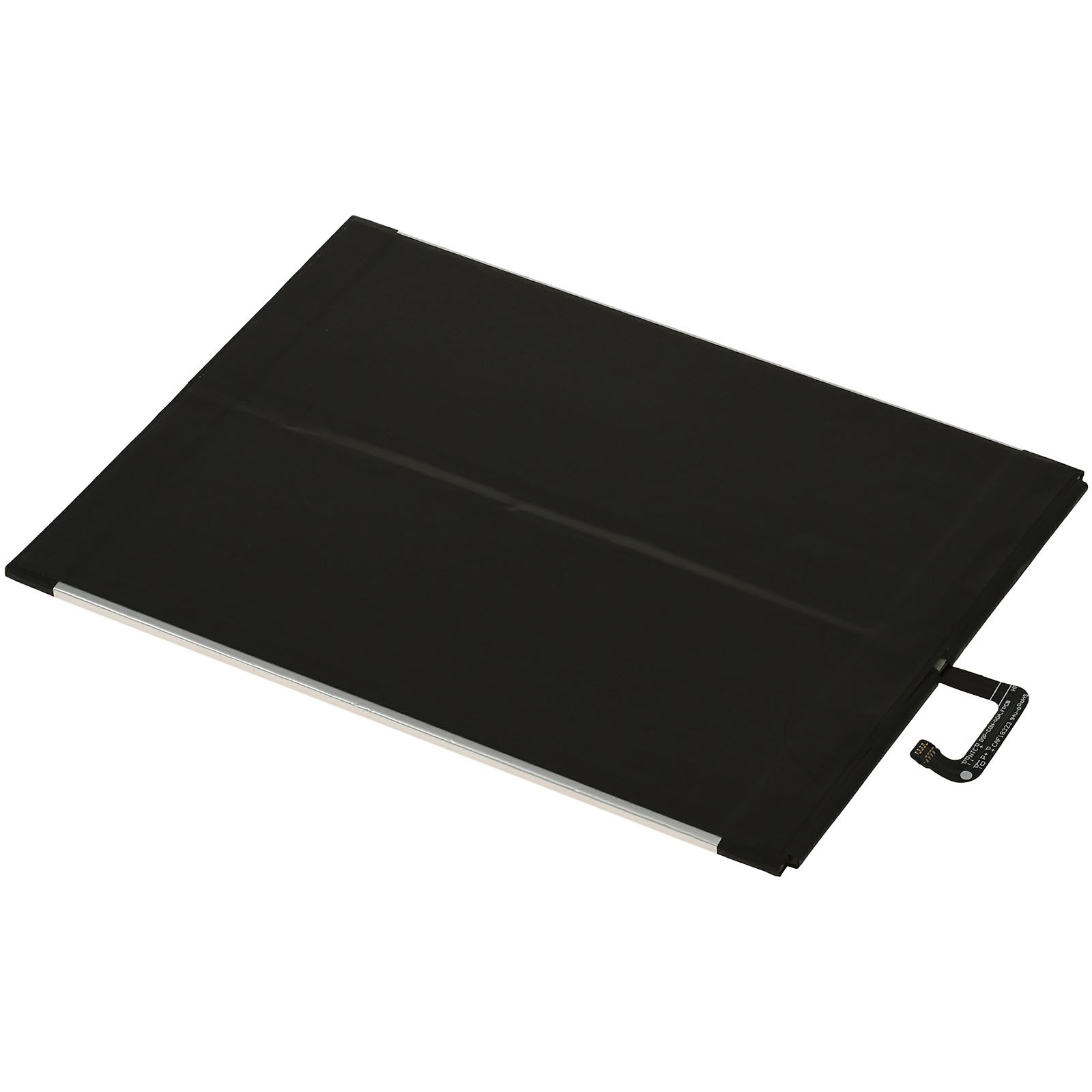 Batería negra, forma rectangular. Fondo blanco.