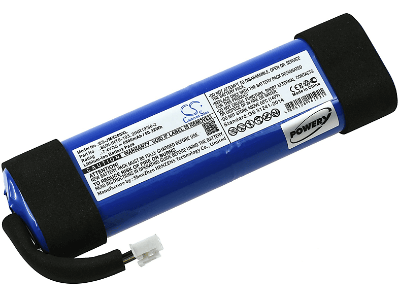 POWERY XXL-Akku Li-Ion Xtreme für JBL Akku, 2 Volt, 7.4 6800mAh