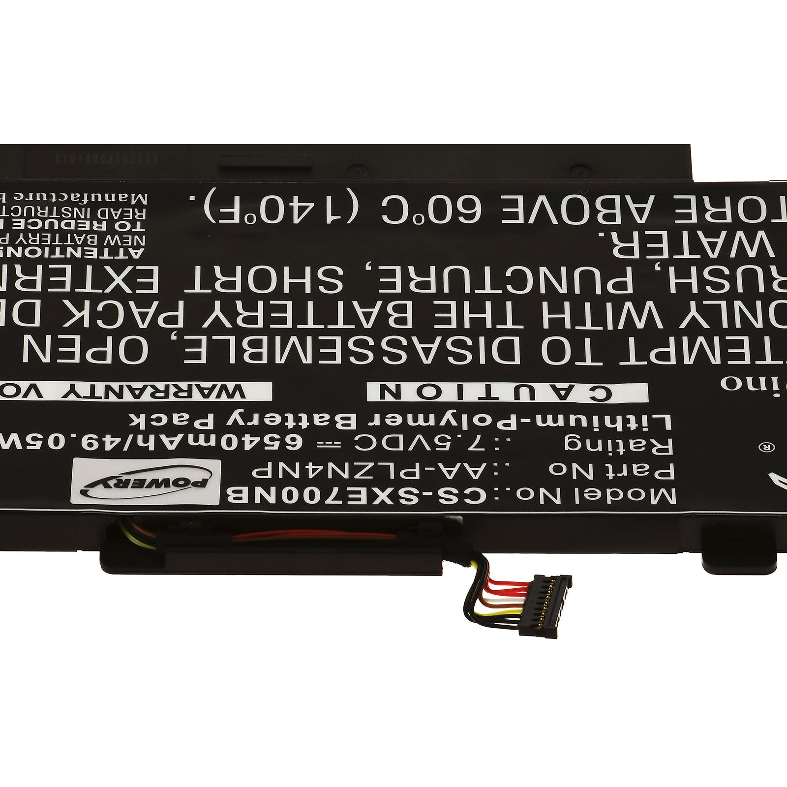 Li-Polymer 7.5 Akku Samsung für 6540mAh Akku, XE700T1C-A02 POWERY Volt,